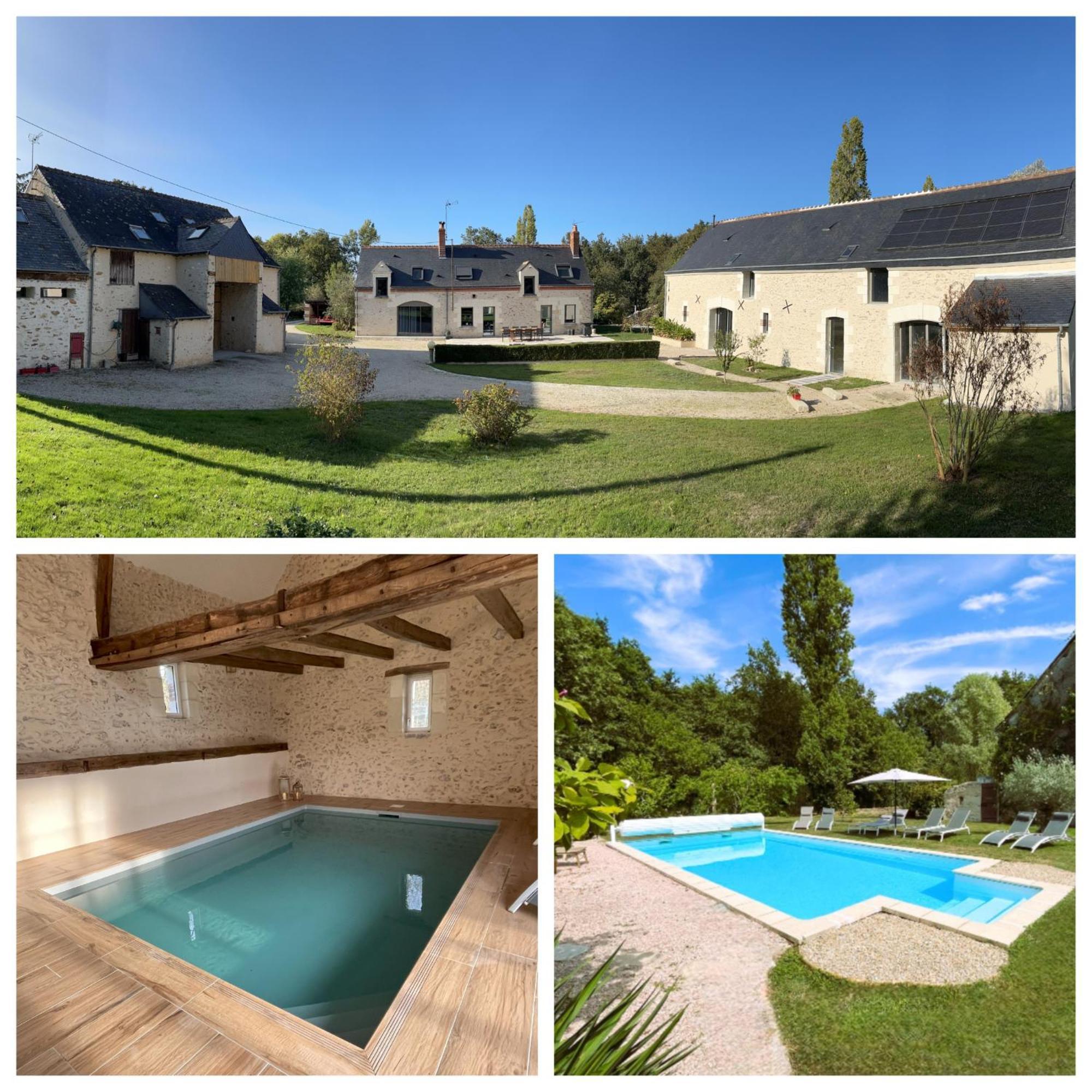 Les Gites De La Pellerie - 2 Piscines Interieur & Exterieur - Touraine - 3 Gites - Familial, Calme, Campagne Saint-Branchs Luaran gambar